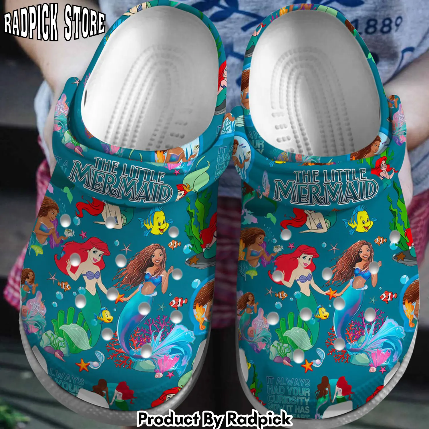 Radpick premium the little mermaid cartoon clogs shoes comfortable for men women m54 rp6522059